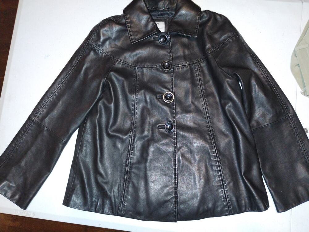 Worthington Genuine Lambskin Bomber Jacket Small